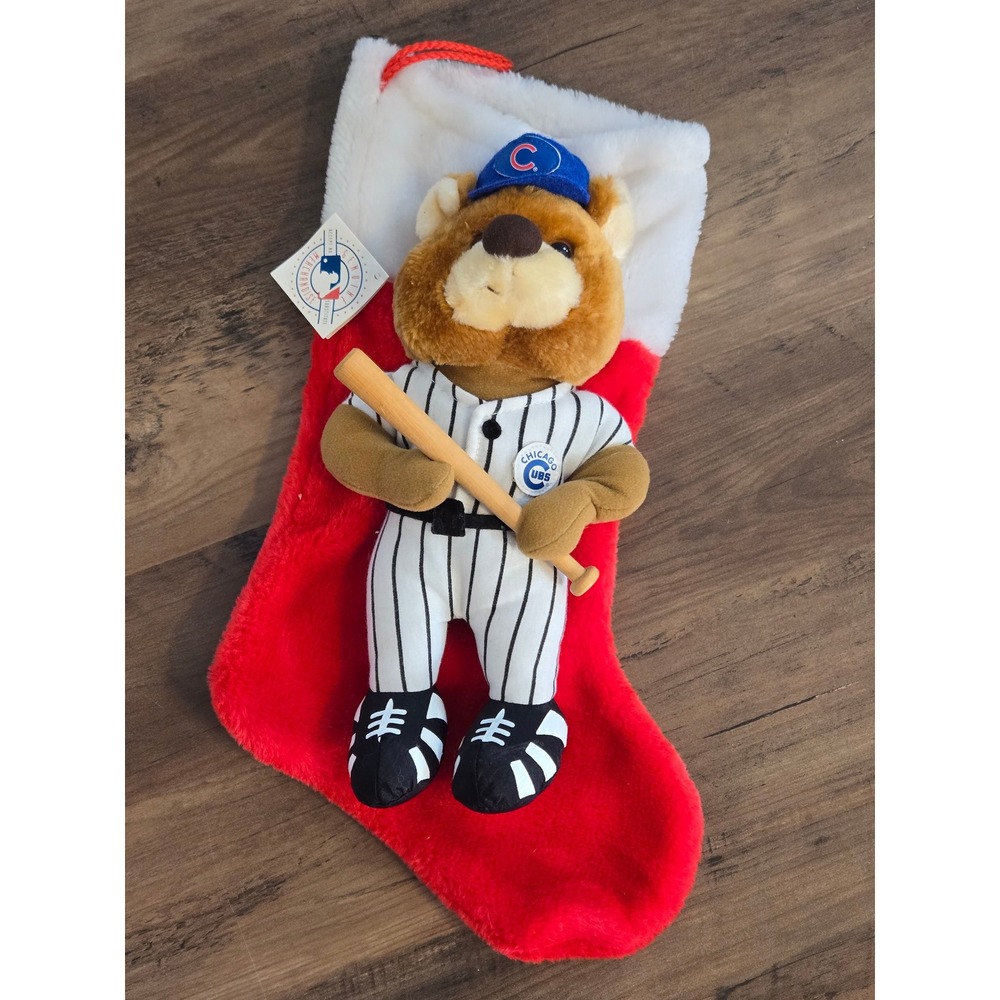Vintage 1993 Chicago Cubs MLB Christmas Stocking Plush Bear RGA MLB-3605 NWT